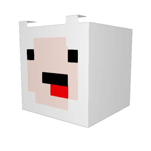 klackklack Minecraft avatar head, 3D render