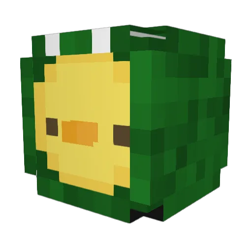 klamglados Minecraft avatar head, 3D render