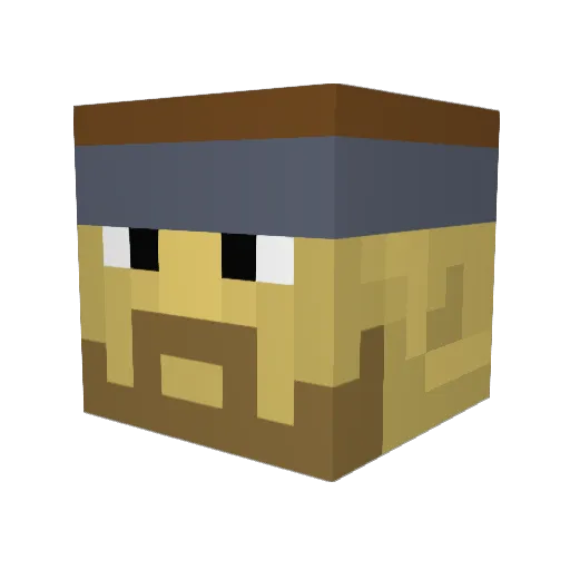 klamsi Minecraft avatar head, 3D render