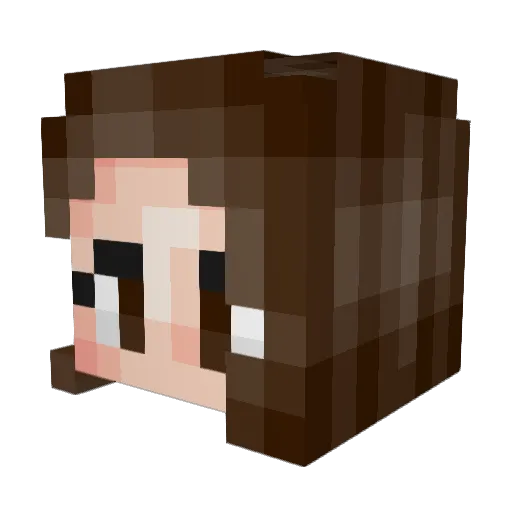 klaproosjes Minecraft avatar head, 3D render