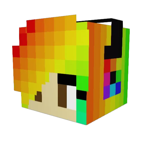 klaraasoderberg Minecraft avatar head, 3D render