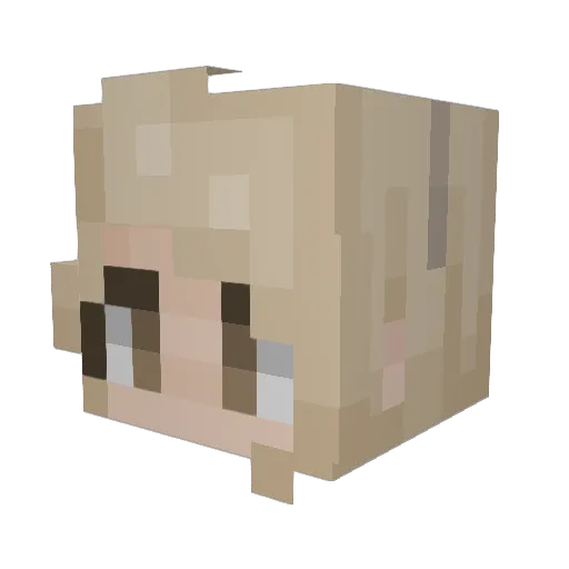 klaudiaxox Minecraft avatar head, 3D render