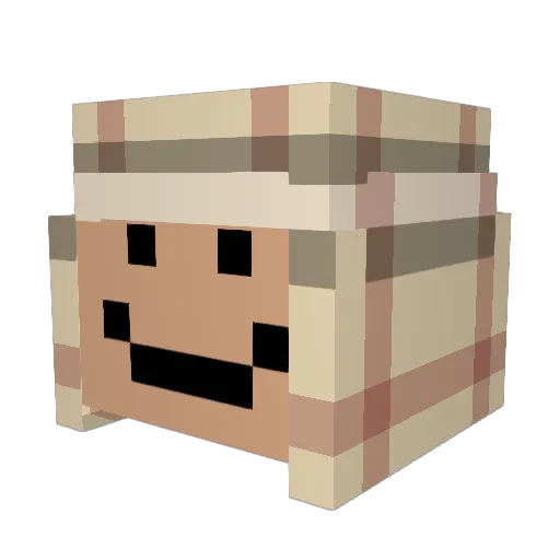 klausbums Minecraft avatar head, 3D render