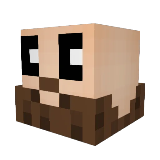 klausderbasti Minecraft avatar head, 3D render