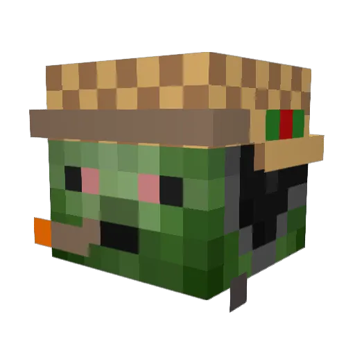 klauspakka Minecraft avatar head, 3D render