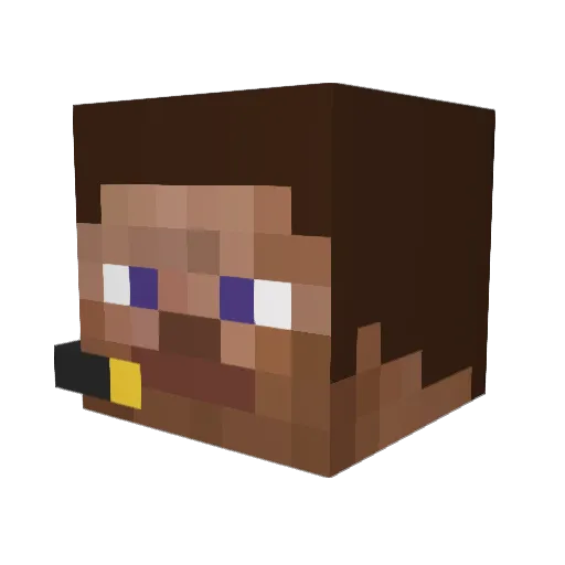 klausu Minecraft avatar head, 3D render