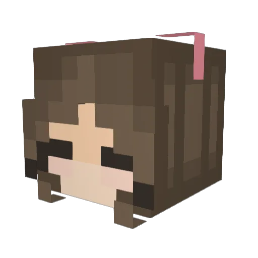 klavochka Minecraft avatar head, 3D render