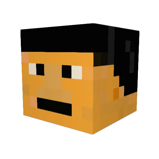 klazarus Minecraft avatar head, 3D render