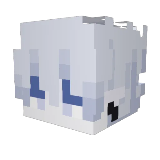 klbble Minecraft avatar head, 3D render