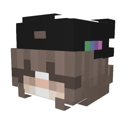 kle0ss Minecraft avatar head, 3D render