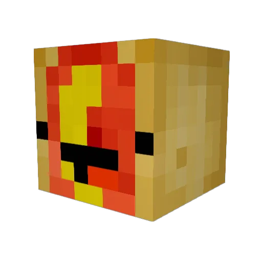 kleeblad Minecraft avatar head, 3D render
