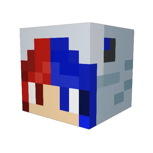 kleedje30 Minecraft avatar head, 3D render