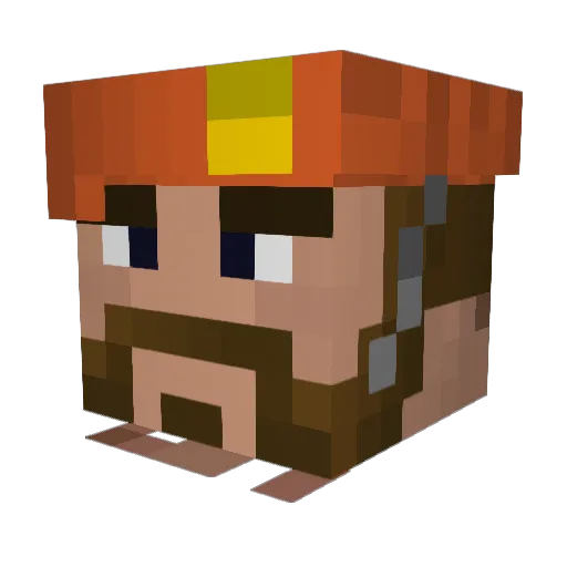 kleeok Minecraft avatar head, 3D render