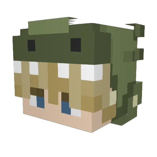 kleiner_Kobold Minecraft avatar head, 3D render
