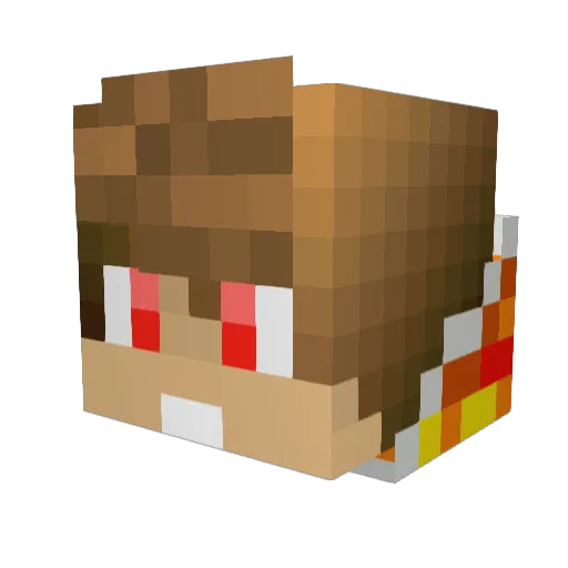 kleinstegamer Minecraft avatar head, 3D render