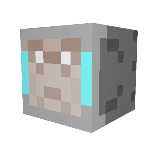 klendt Minecraft avatar head, 3D render