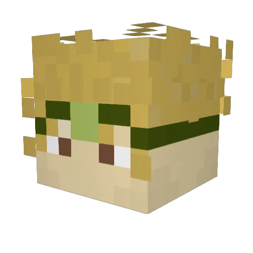 kletchi Minecraft avatar head, 3D render