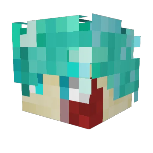 kley01 Minecraft avatar head, 3D render