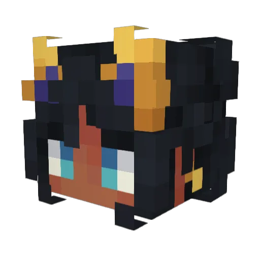 klh Minecraft avatar head, 3D render