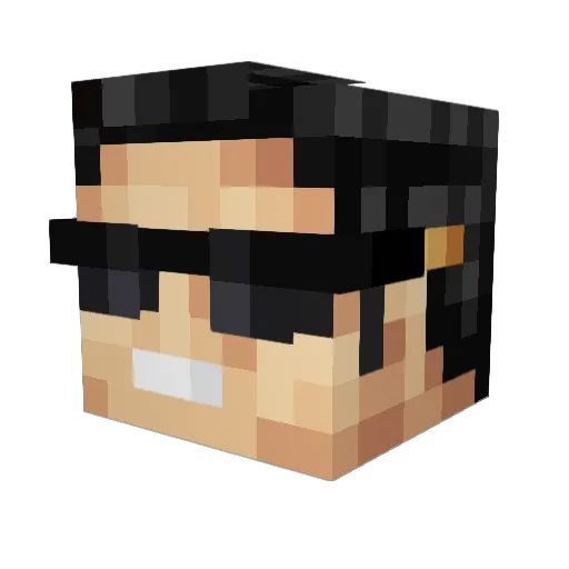 kli Minecraft avatar head, 3D render