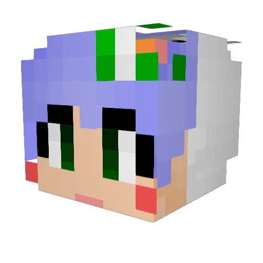 kliek Minecraft avatar head, 3D render