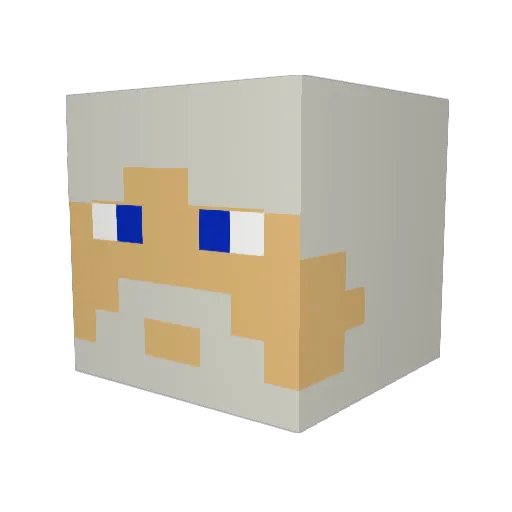 kliencow Minecraft avatar head, 3D render