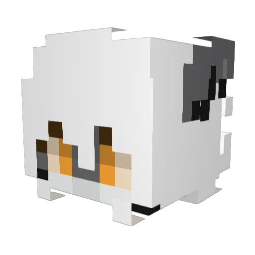 klishchara Minecraft avatar head, 3D render