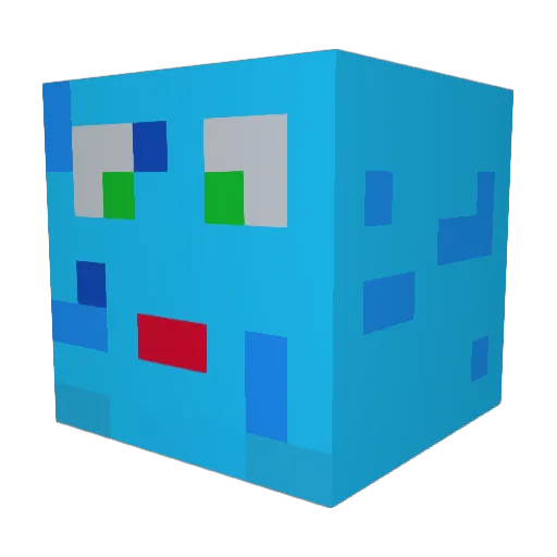 klnsch Minecraft avatar head, 3D render