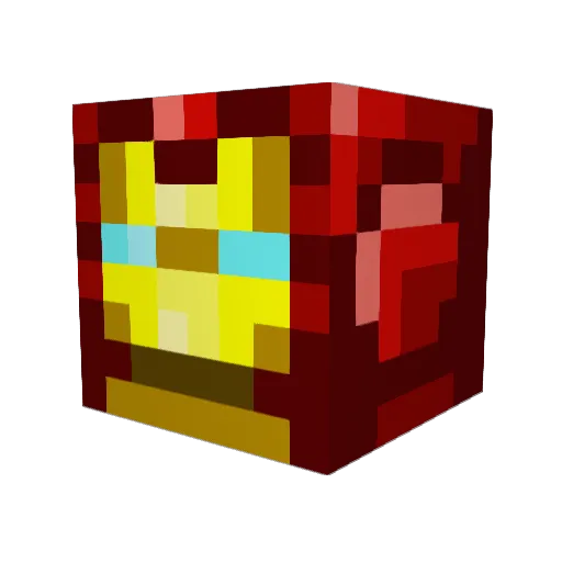 kloaked Minecraft avatar head, 3D render