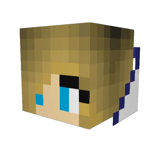 kloars Minecraft avatar head, 3D render