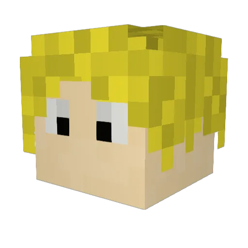 kloein Minecraft avatar head, 3D render
