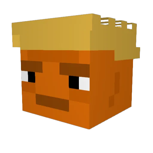 kloenkerman Minecraft avatar head, 3D render