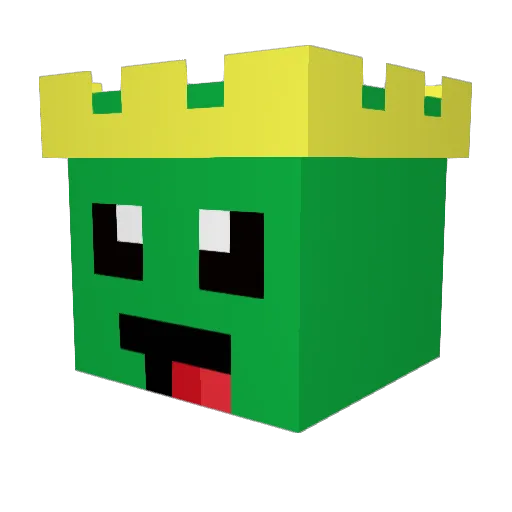 klomow Minecraft avatar head, 3D render