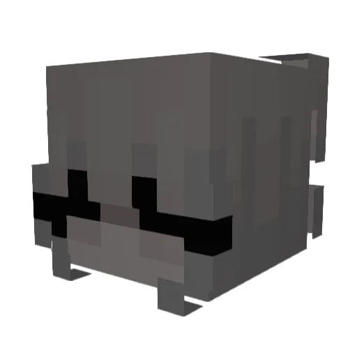 klonazepam Minecraft avatar head, 3D render