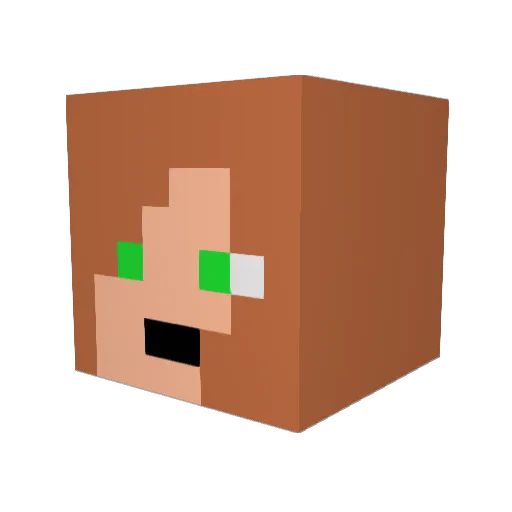 klonecaptain3 Minecraft avatar head, 3D render