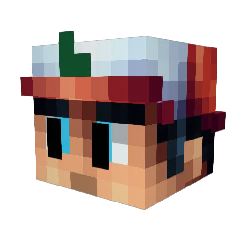 kloov Minecraft avatar head, 3D render