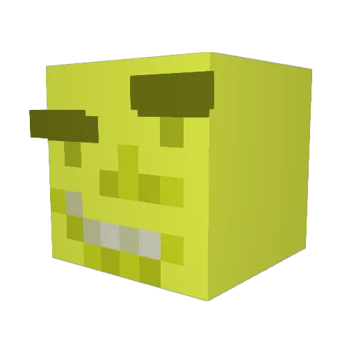 kloroid Minecraft avatar head, 3D render