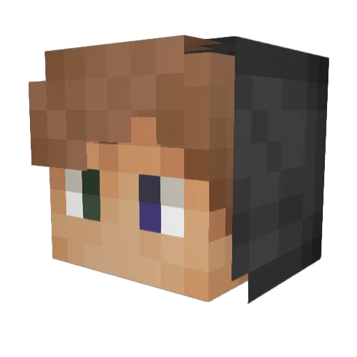klouste Minecraft avatar head, 3D render