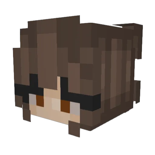 kloverish Minecraft avatar head, 3D render