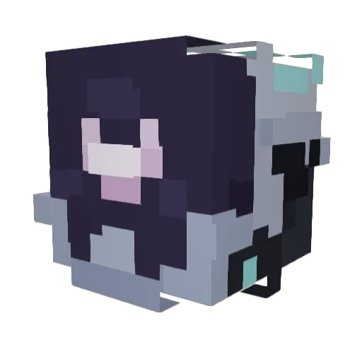 klovneaben Minecraft avatar head, 3D render
