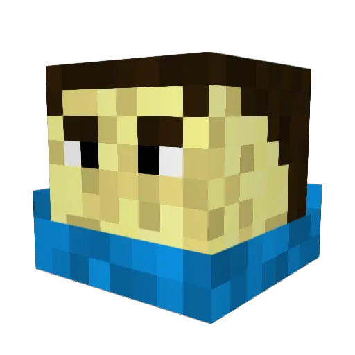 klovnus Minecraft avatar head, 3D render