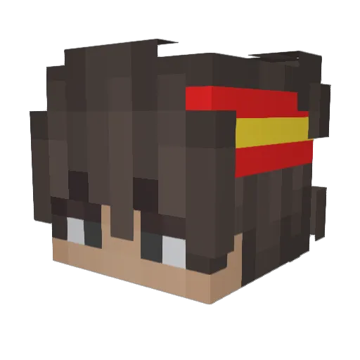 klow02 Minecraft avatar head, 3D render