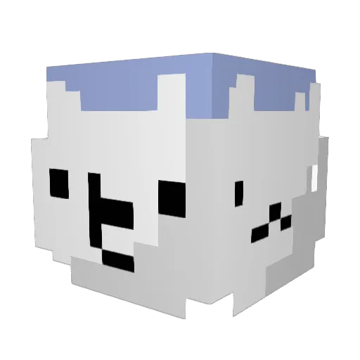 klownparties Minecraft avatar head, 3D render