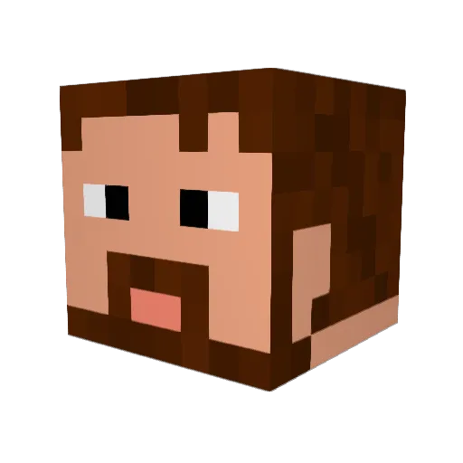 klubnick Minecraft avatar head, 3D render