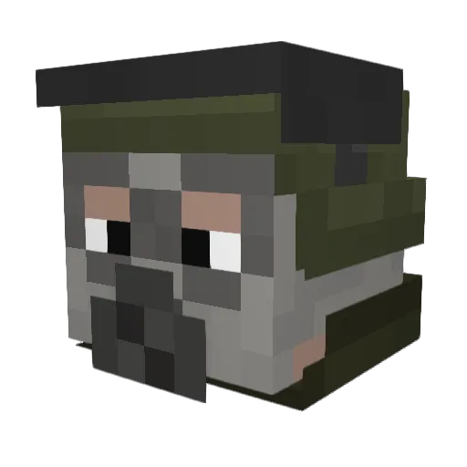 kluchapl Minecraft avatar head, 3D render