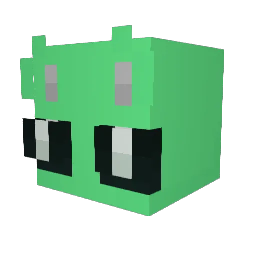 kludou Minecraft avatar head, 3D render