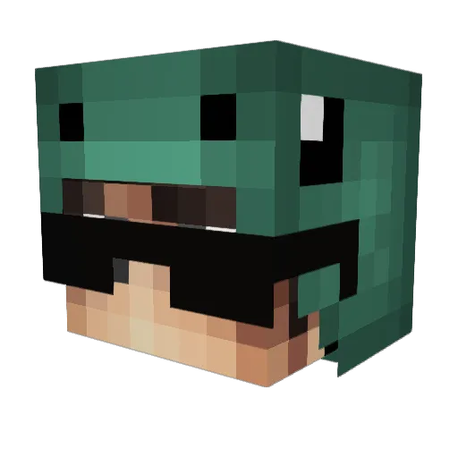 kluf Minecraft avatar head, 3D render