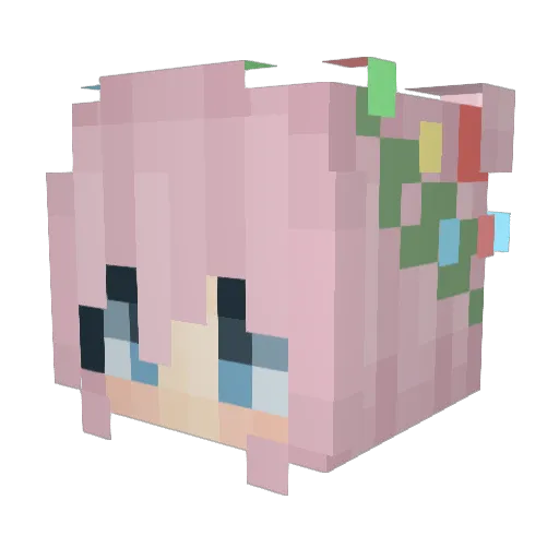 klump64 Minecraft avatar head, 3D render
