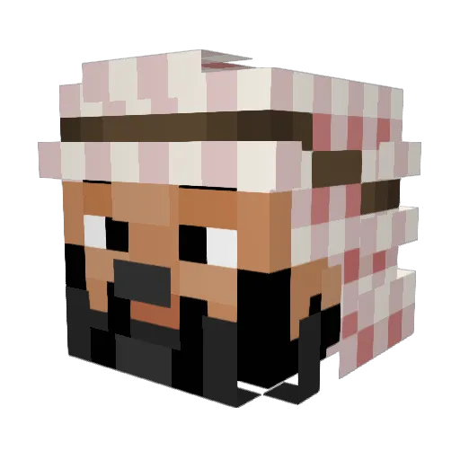 klusek20 Minecraft avatar head, 3D render