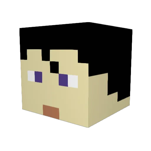 klxrx Minecraft avatar head, 3D render